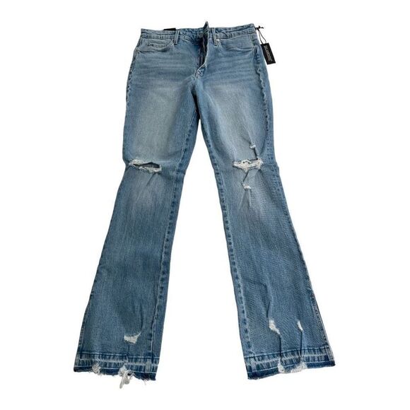 BLANKNYC Women’s “No Thanks” Sz 31 light wash distressed slit hem je… - Picture 3 of 10